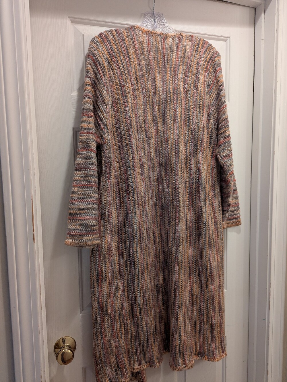 POL Womens Sweater Multi-color Acrylic Boho Open Duster Cardigan Sz L *EUC - Picture 5 of 13